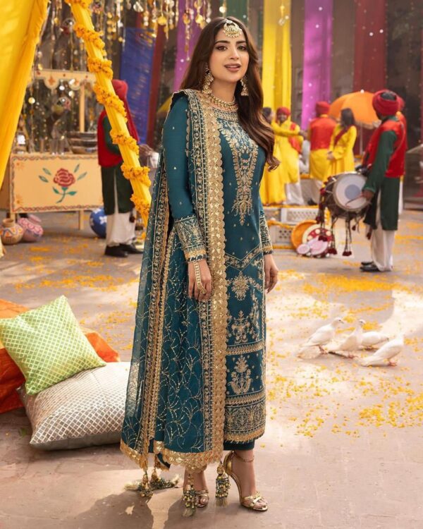 Partywear cloth suit unstitched fashion designer fancy dress   FABRIC CHIFFON Suit
