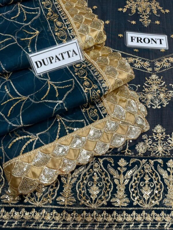 Partywear cloth suit unstitched fashion designer fancy dress   FABRIC CHIFFON Suit - Image 8
