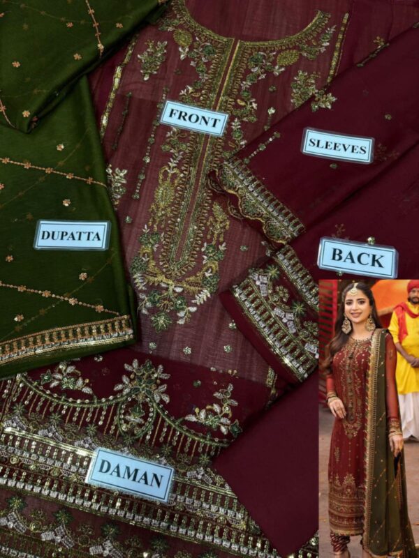 BRAND…ASIM JOFA Unstitch suit   Partywear cloth - Image 3
