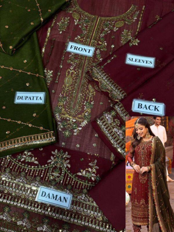 BRAND…ASIM JOFA Unstitch suit   Partywear cloth - Image 4